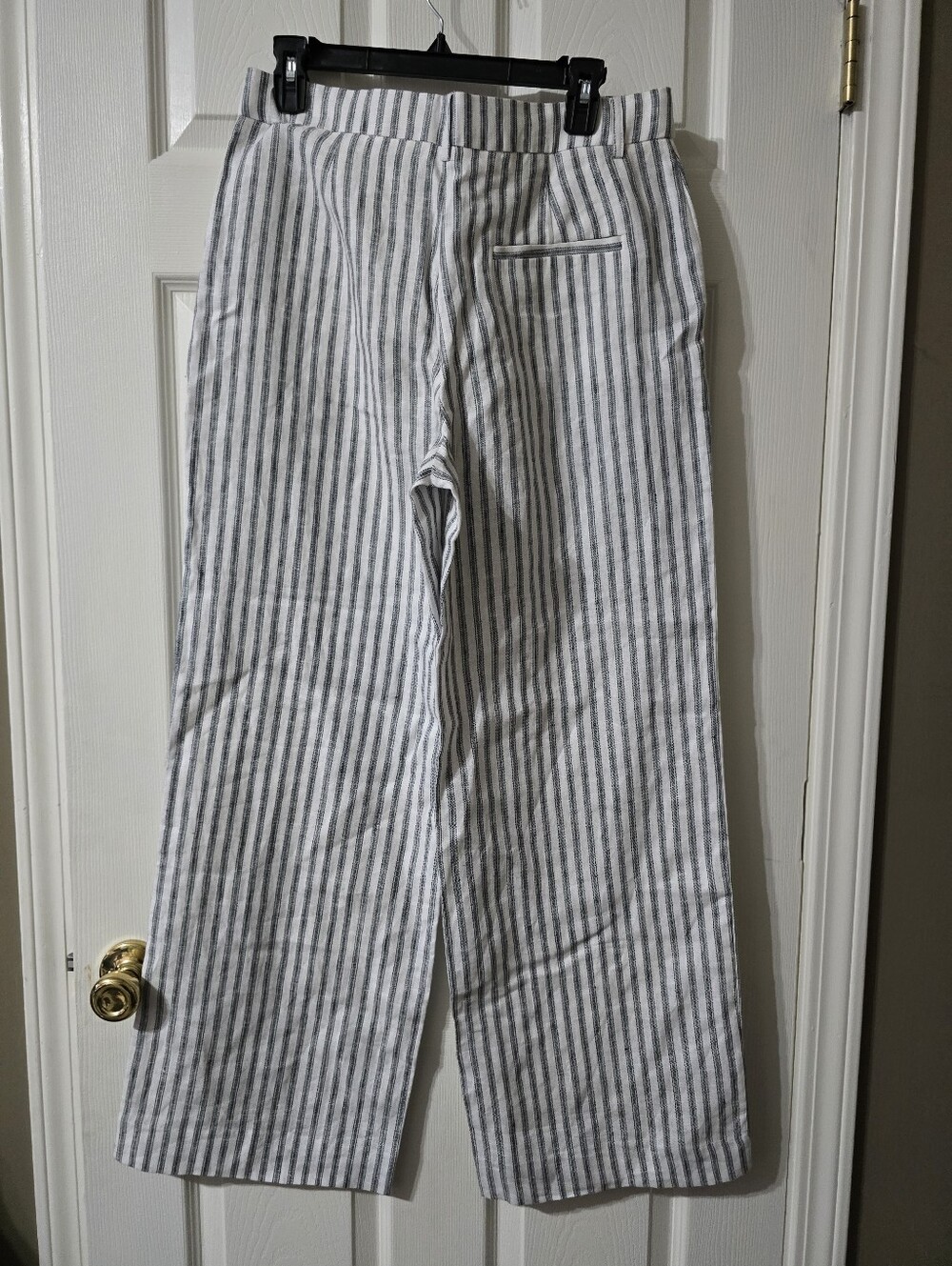 Reformation | Carter Linen Mid Rise Wide Leg Striped Trouser Pants, Sz 8, EUC! - Picture 9 of 15
